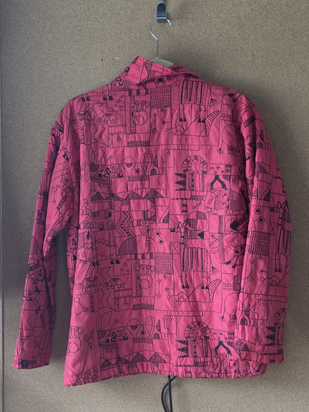Chico’s 100% Silk Embroidered Abstract Jacket L Gallery Piece, Lightweight - Picture 2 of 12